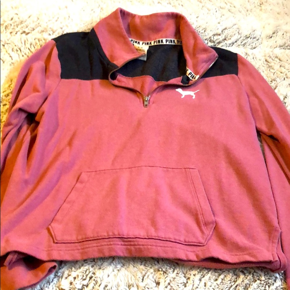 PINK VS zip up pull over